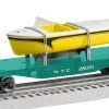 Lionel 1928070 O Gauge Flatcar With Boat Load New York Central NYC -Lionel shop lionel 1928070 o gauge flatcar with boat load new york central nyc