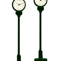 Lionel 1956310 HO Scale Green Lighted Clock 2 Pack