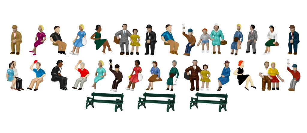 Lionel 1957210 HO Scale Sitting Passengers Bulk Pack 50 Figures 3 Lionel 1957210 HO Scale Sitting Passengers Bulk Pack 50 Figures