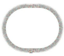 Lionel 2025080 O Gauge Lighted FasTrack 40"x50" Oval Track Pack