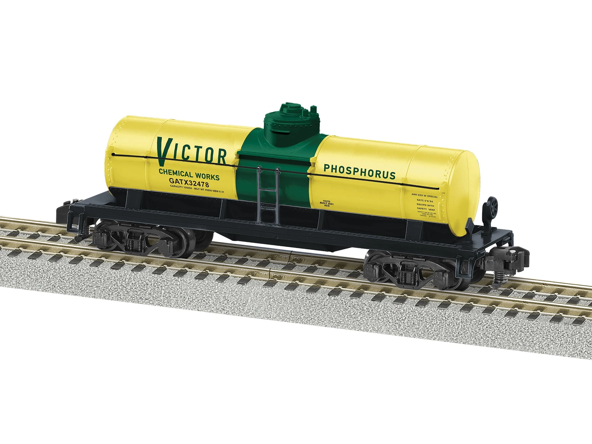 Lionel 2119370 S Gauge American Flyer Single Dome Tank Car Victor Chemical GATX 32478 2 Lionel 2119370 S Gauge American Flyer Single Dome Tank Car Victor Chemical GATX 32478
