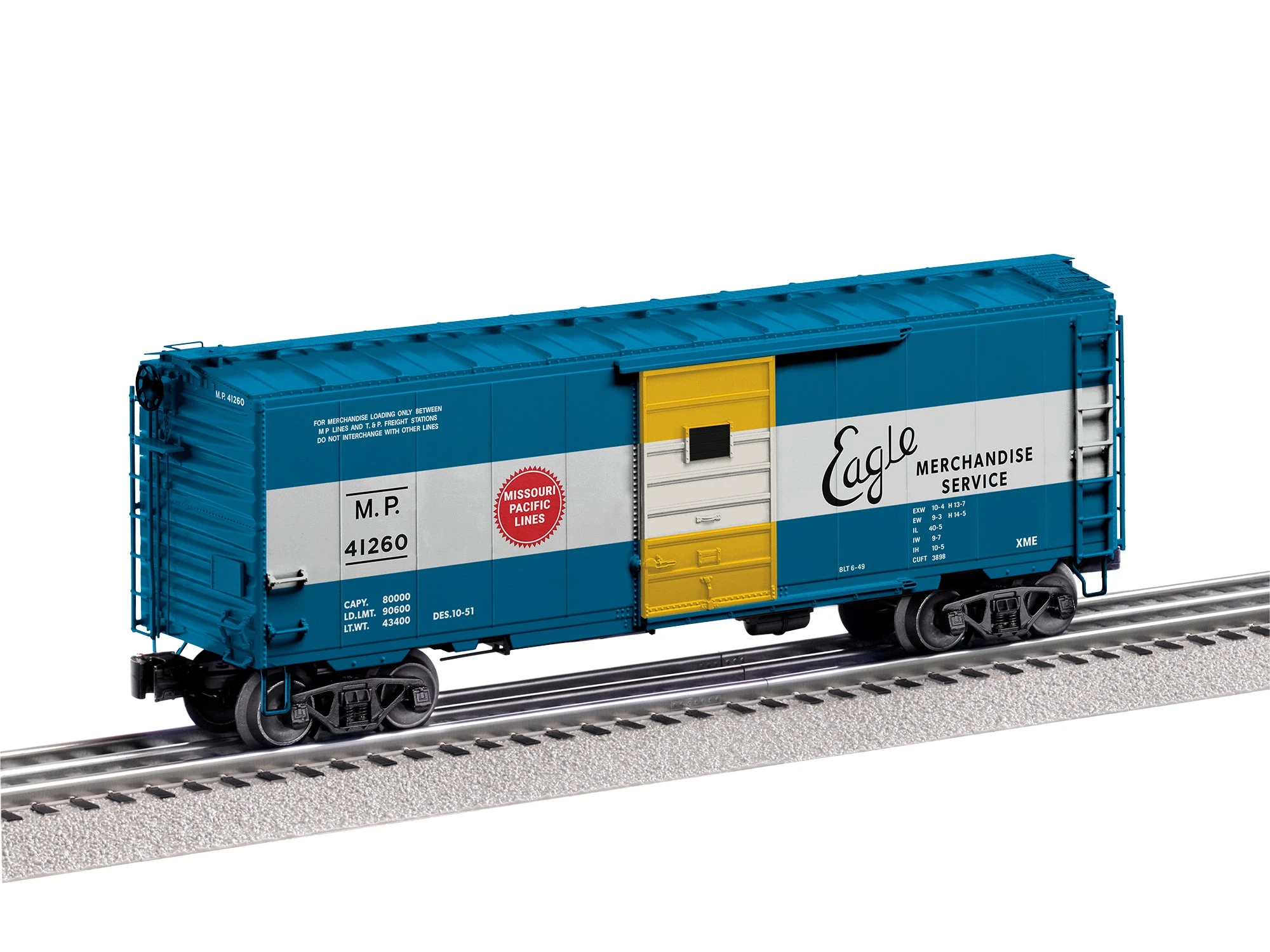 Lionel 2126390 O Scale VisionLine 40' Boxcar Missouri Pacific Eagle MP 41260 3 Lionel 2126390 O Scale VisionLine 40' Boxcar Missouri Pacific Eagle MP 41260
