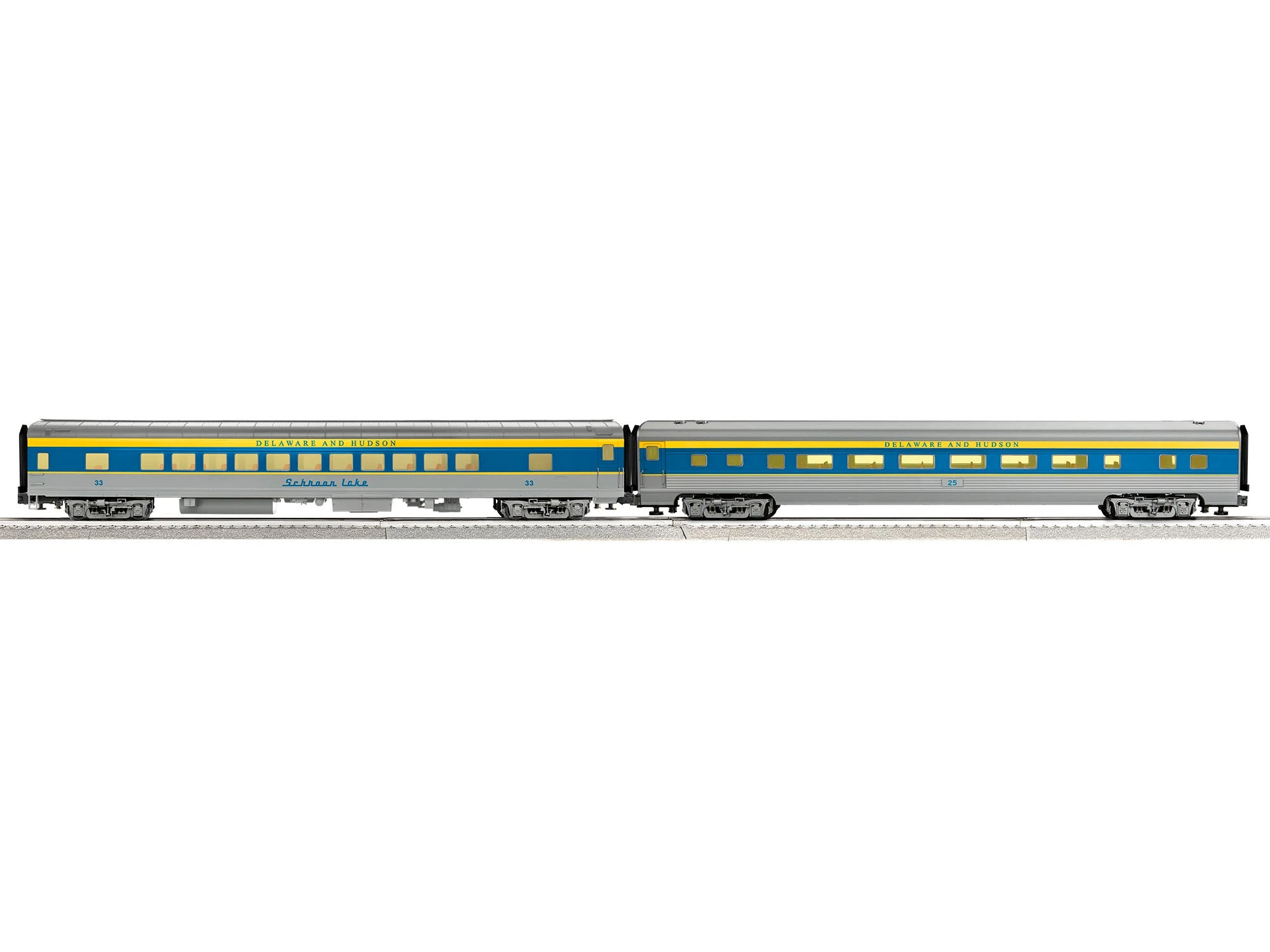 Lionel 2127370 O Scale Legacy 21" Passenger Car Delaware & Hudson D&H 2 Pack 3 Lionel 2127370 O Scale Legacy 21" Passenger Car Delaware & Hudson D&H 2 Pack