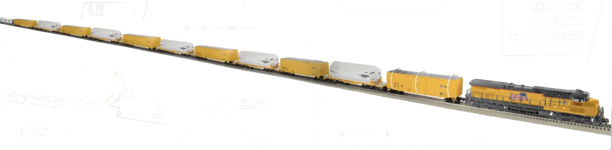 Lionel 2222020 O Scale LEGACY Union Pacific Rocket Booster Train Set 3 Lionel 2222020 O Scale LEGACY Union Pacific Rocket Booster Train Set