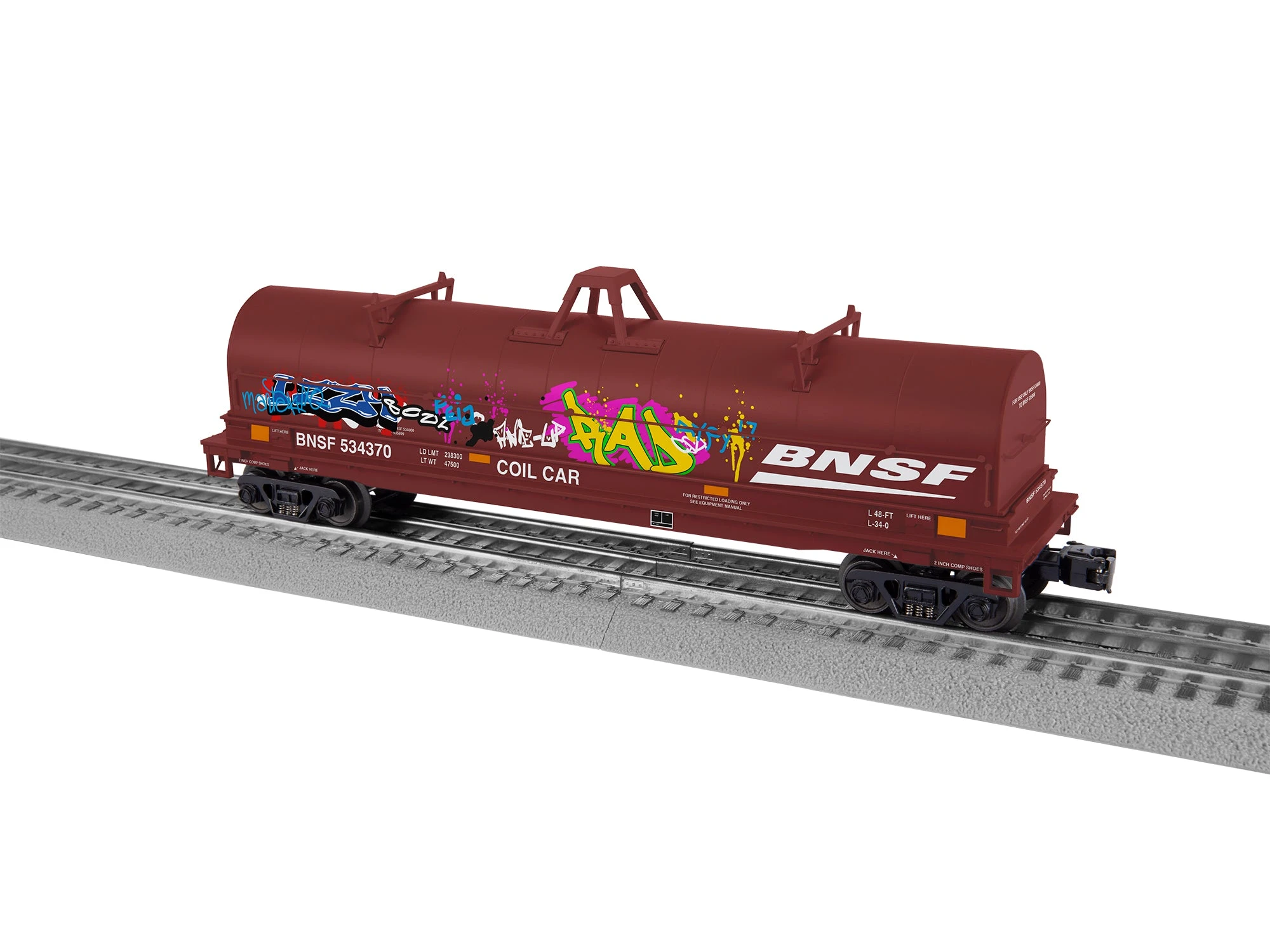 Lionel 2226520 O Scale Coil Car With Graffiti BNSF 534370 3 Lionel 2226520 O Scale Coil Car With Graffiti BNSF 534370