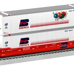 Lionel 2226571 O Scale Husky Stack Intermodal Well Car Burlington Northern BN 63345