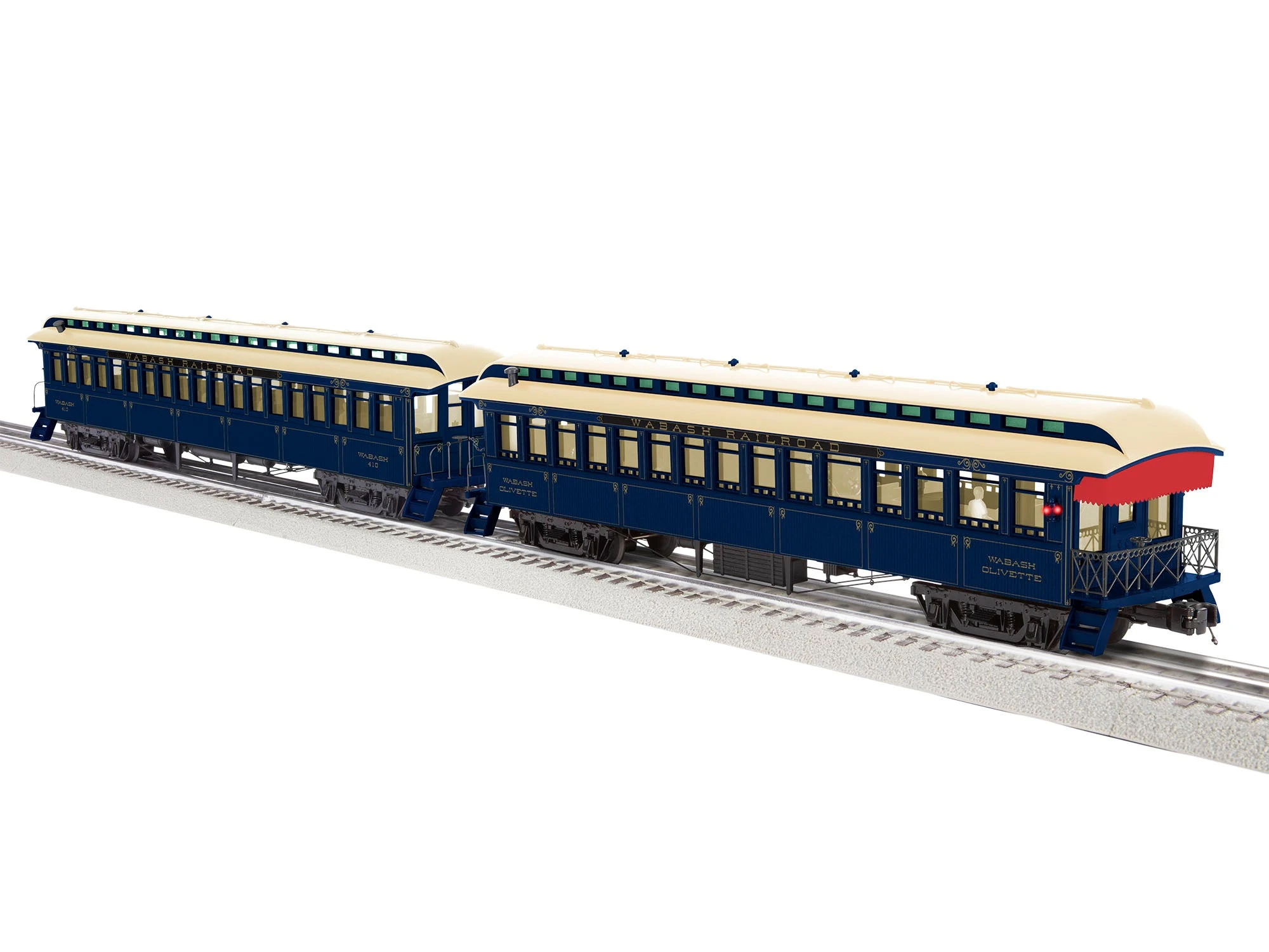Lionel 2227510 O Scale Wood Coach And Observation Set Wabash 2 Pack 3 Lionel 2227510 O Scale Wood Coach And Observation Set Wabash 2 Pack