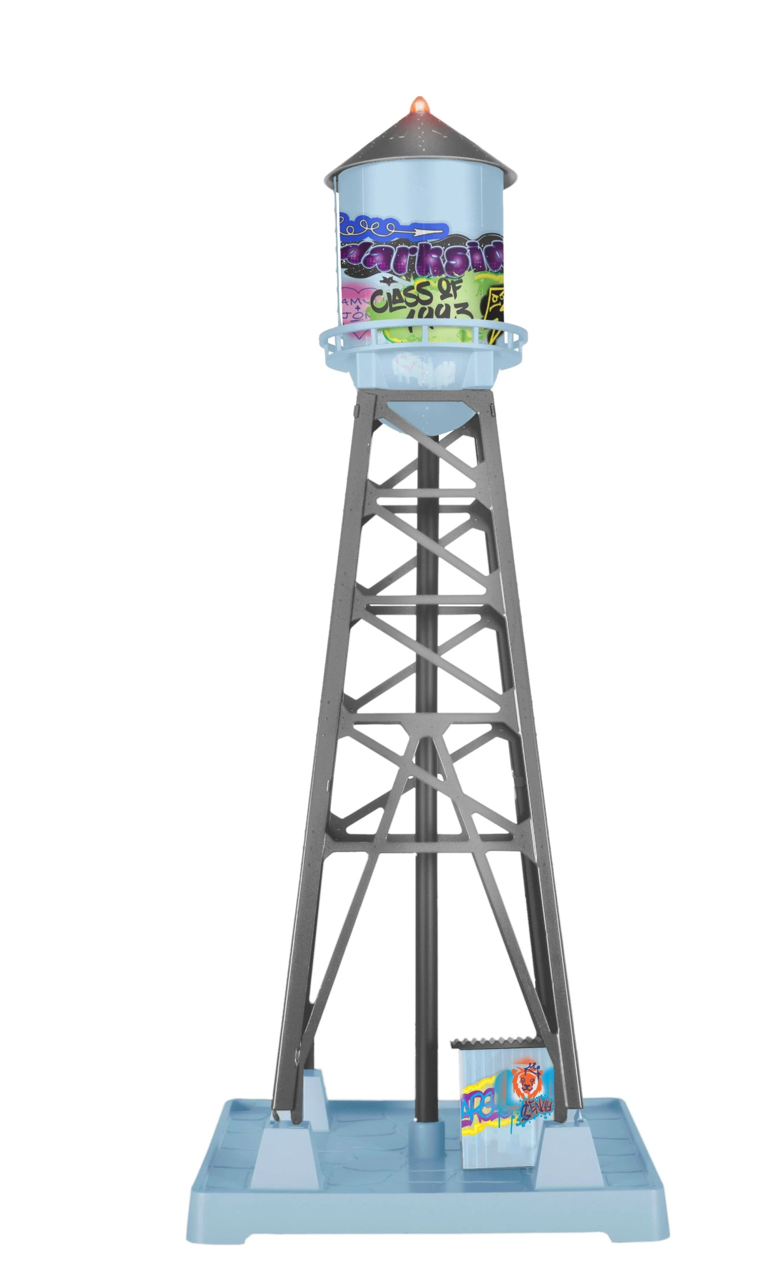 Lionel 2229270 O Gauge Industrial Water Tower With Graffiti (Plug-Expand-Play) 3 Lionel 2229270 O Gauge Industrial Water Tower With Graffiti (Plug-Expand-Play)