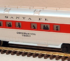 Lionel 6-16060 O Gauge Passenger Observation Car Santa Fe ATSF - NOS