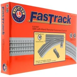 Lionel 6-81947 O Gauge O-36 FasTrack Remote Left Hand Switch -Lionel shop lionel 6 81947 o gauge o 36 fastrack remote lh switch b